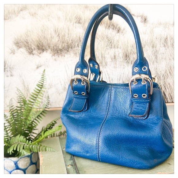Tignanello Handbags - Tignanello Blue Leather Handbag